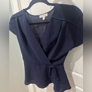 Peplum Navy Blue Professional Top
